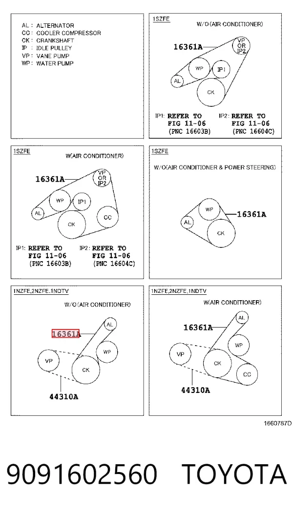 Ремень генератора 9091602560 Toyota