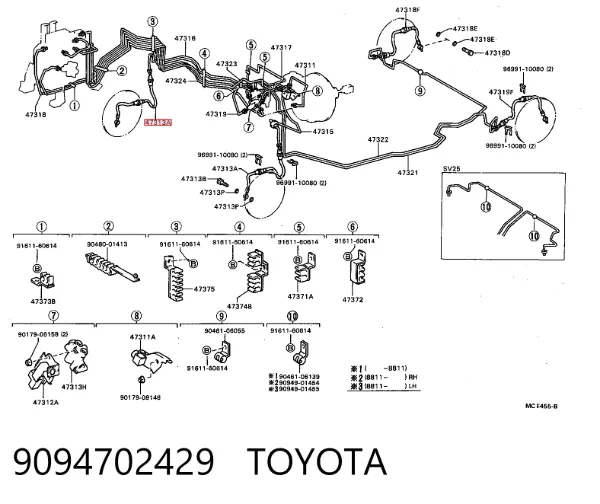 Шланг тормозной передний 9094702429 Toyota