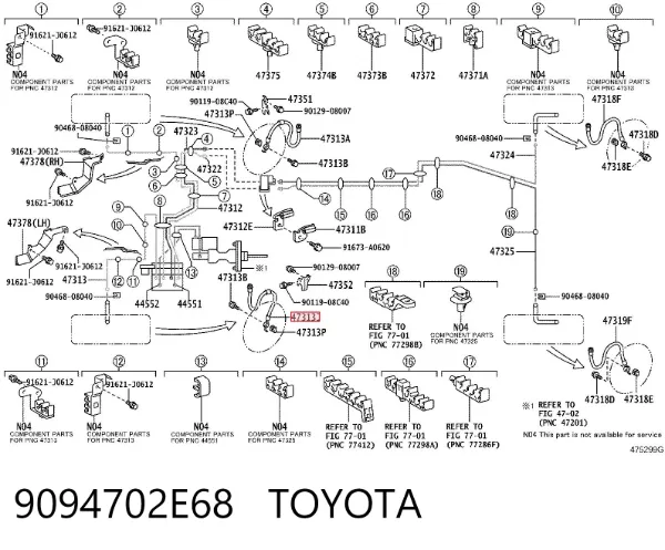  9094702E68 Toyota