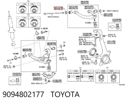 Кольцо стопорное подшипника задней полуоси TOYOTA 9094802177