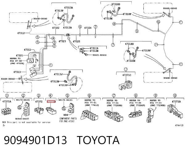  9094901D13 Toyota