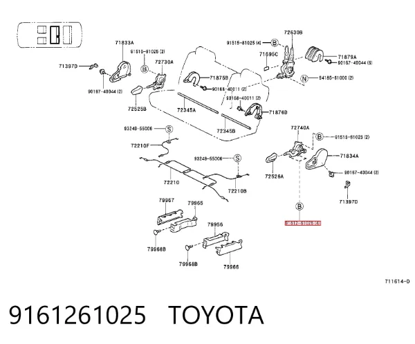  9161261025 Toyota