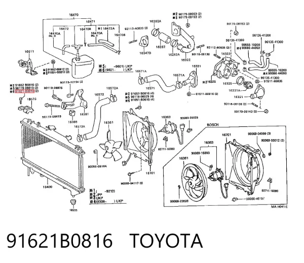  91621B0816 Toyota