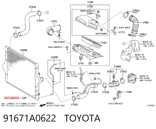  91671A0622 Toyota