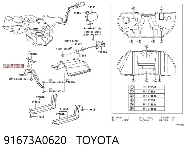  91673A0620 Toyota