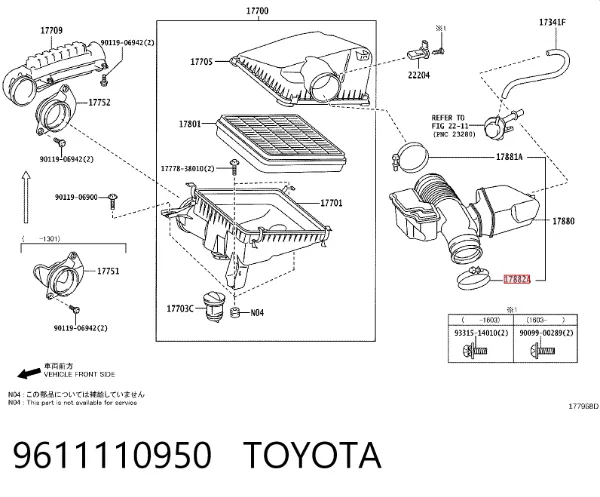  9611110950 Toyota