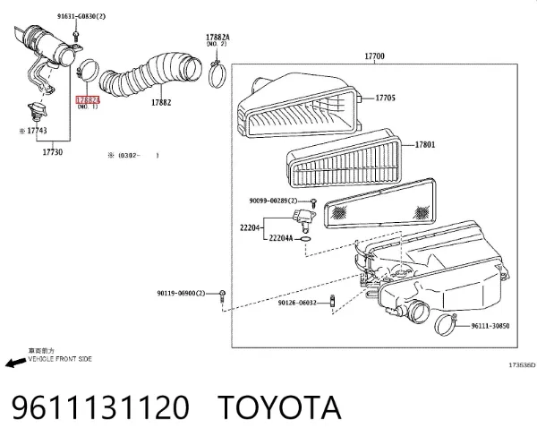  9611131120 Toyota