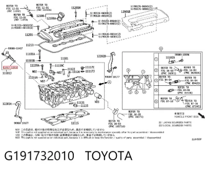 Прокладка клапана (регулятора) холостого хода TOYOTA G191732010