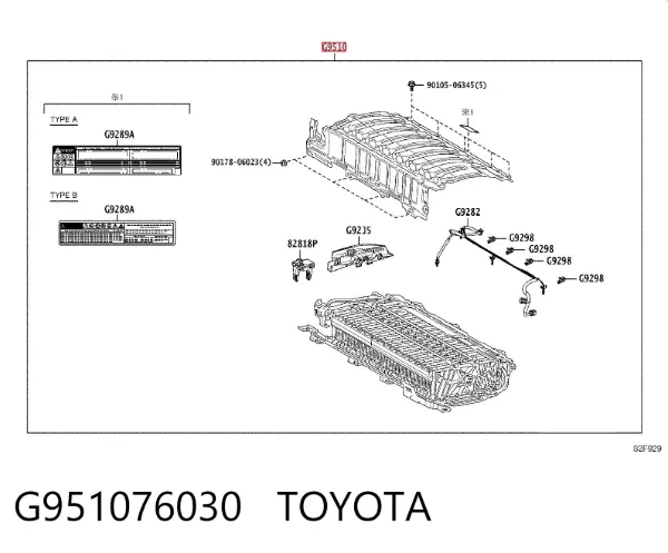 Батарейный модуль электромобиля G951076030 Toyota