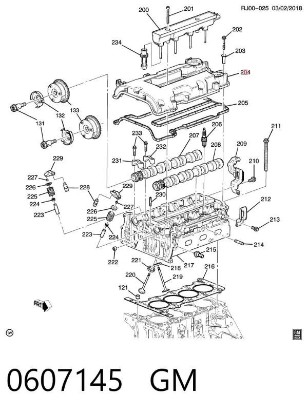 Клапанная крышка 0607145 General Motors