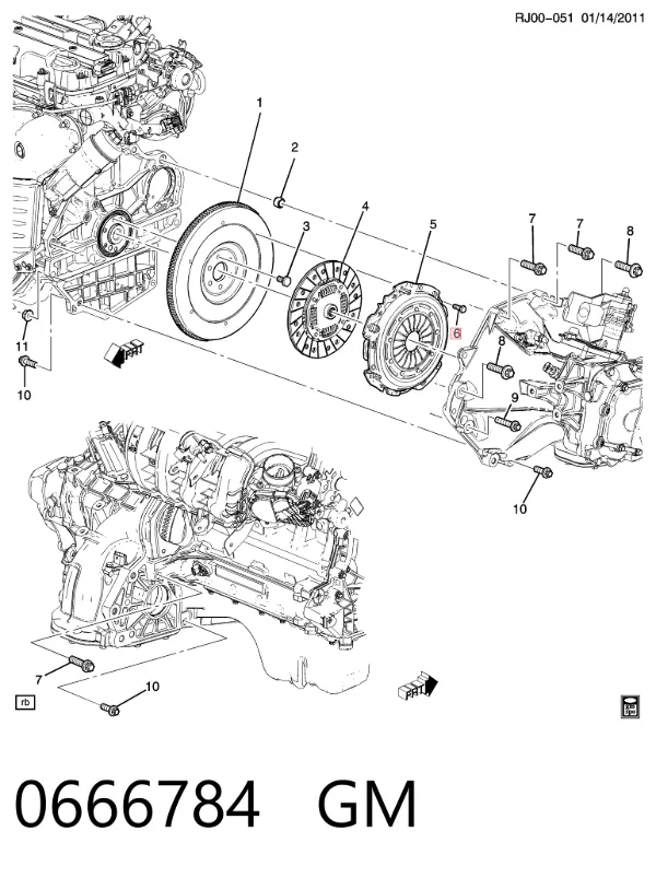 Болт крепления корзины сцепления I2001407 General Motors