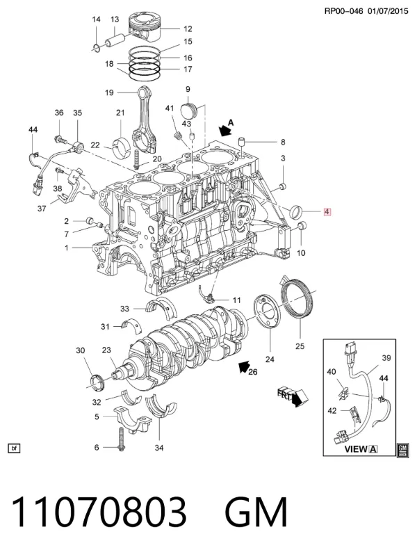 Заглушка ГБЦ 11070803 General Motors