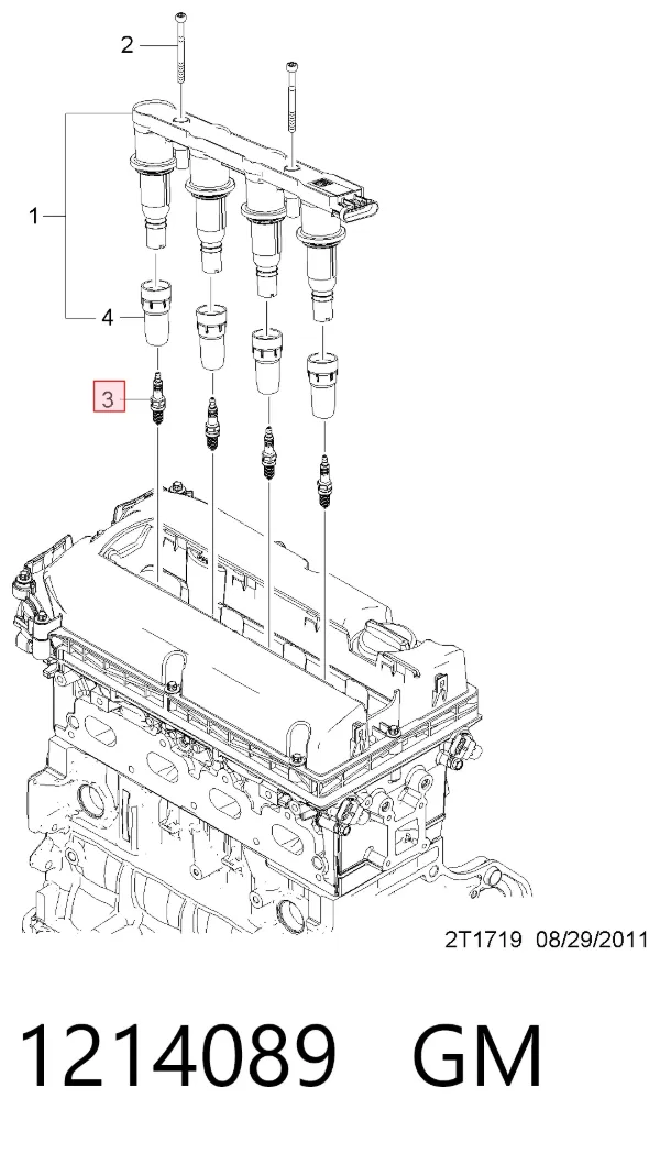 Свечи зажигания 1214089 General Motors