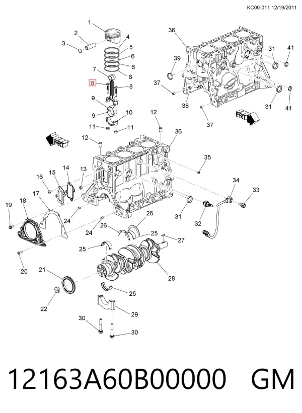 Болт шатуна 94580114 Peugeot/Citroen