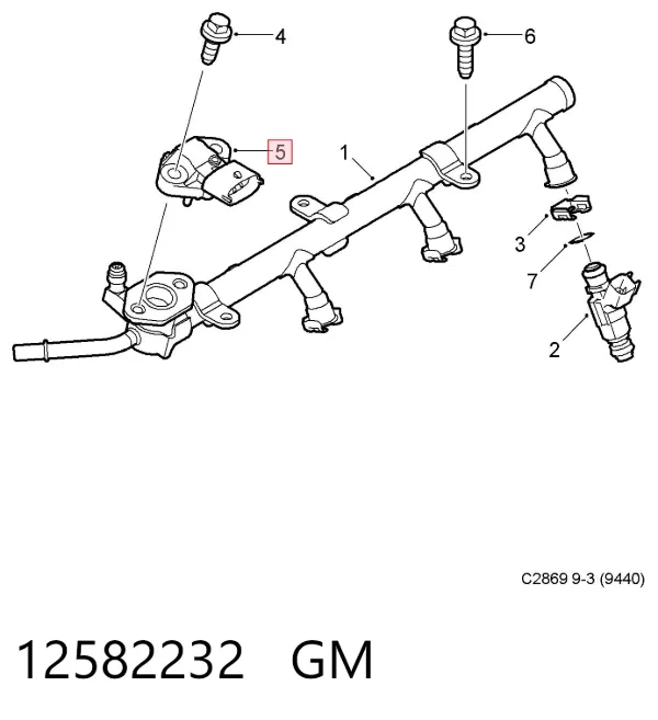 Датчик давления топлива Saab 9-3 YS3F