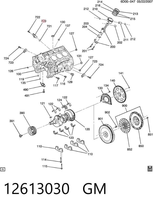 Датчик коленвала 12613030 General Motors