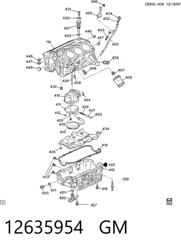 Датчик давления масла 12635954 General Motors