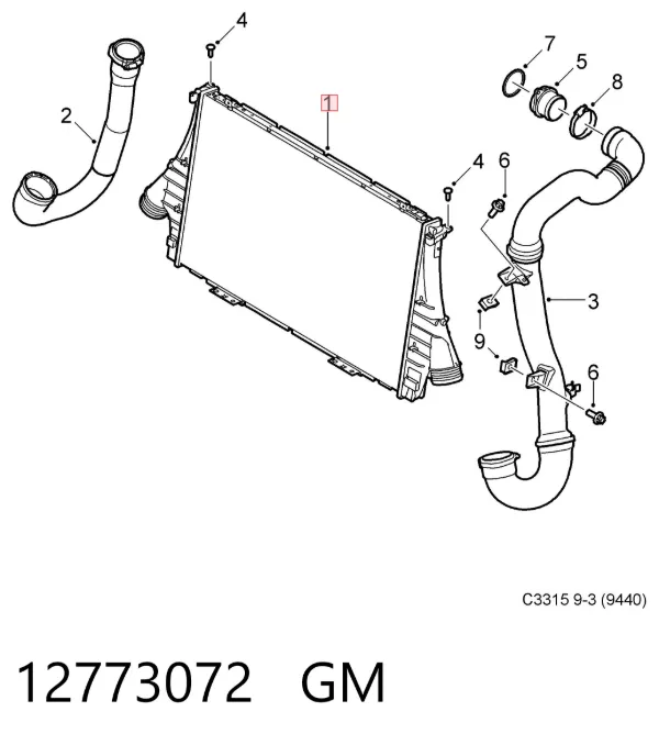 Интеркулер 12773072 General Motors