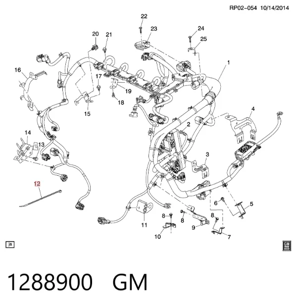 Хомут пластиковый универсальный 1288900 General Motors