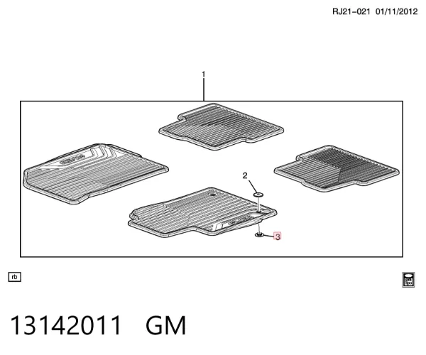 Пистон крепления подкрылок 13142011 General Motors