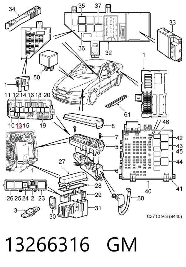 Реле поворотов 13266316 General Motors