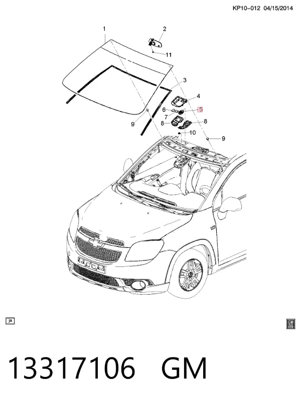 Датчик дождя 13317106 General Motors