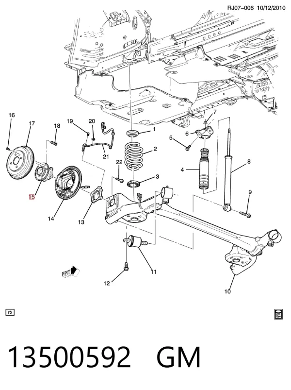 Задняя ступица 13500592 General Motors
