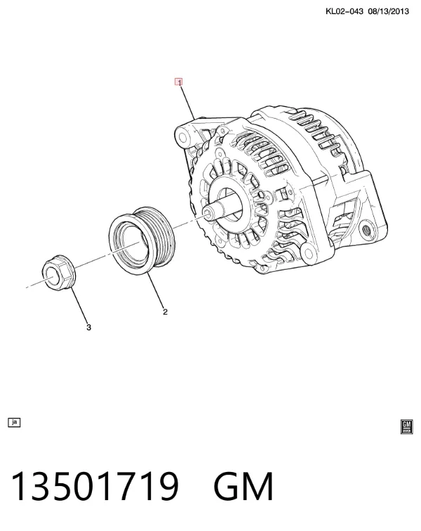 Генератор 13501719 General Motors
