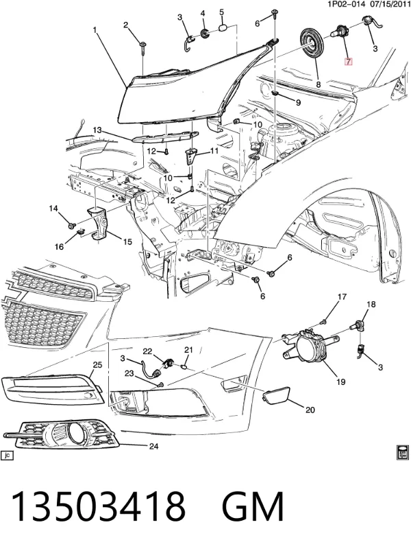 Лампочка 13503418 General Motors
