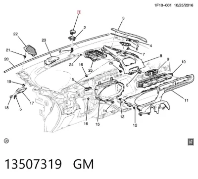 Датчик включения света GM 13507319