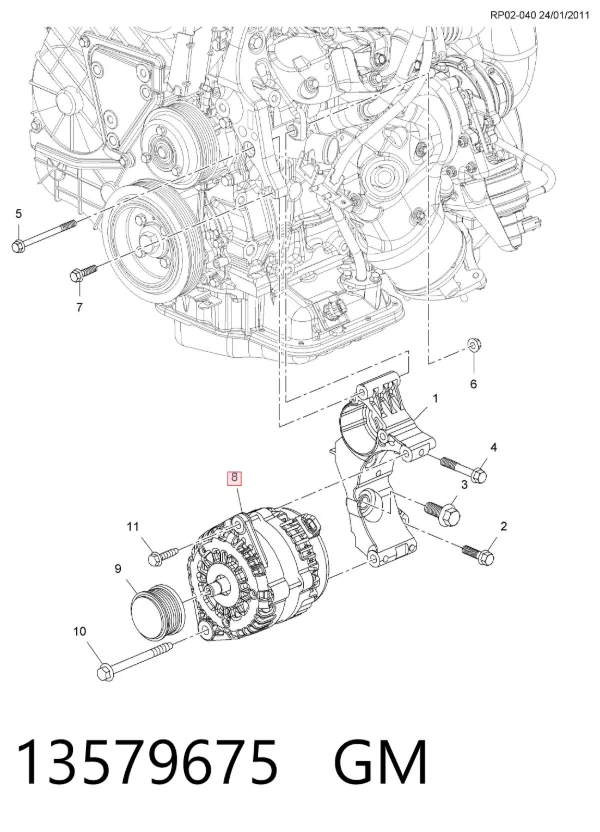 Генератор 13579675 General Motors