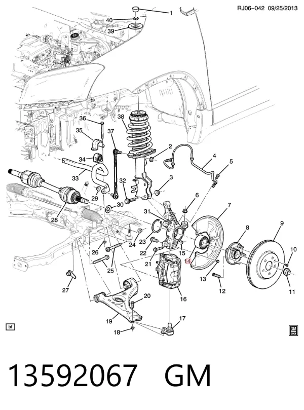 Подшипник ступицы 13592067 General Motors