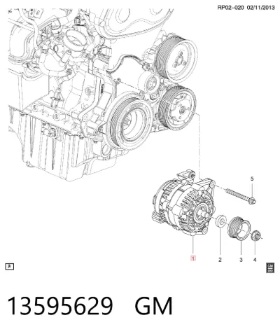 Генератор GM 13595629