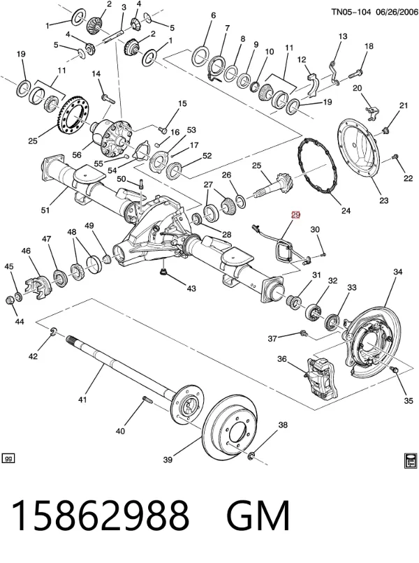 Датчик АБС задний 15862988 General Motors