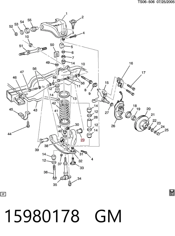 Сайлентблок переднего рычага 15980178 General Motors