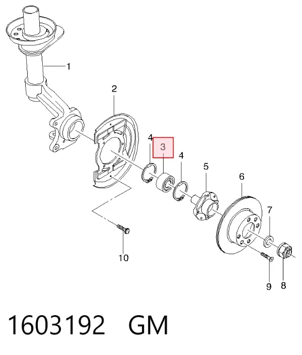 Подшипник ступицы 1603192 General Motors