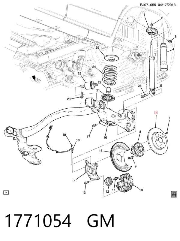 Тормозные диски 1771054 General Motors