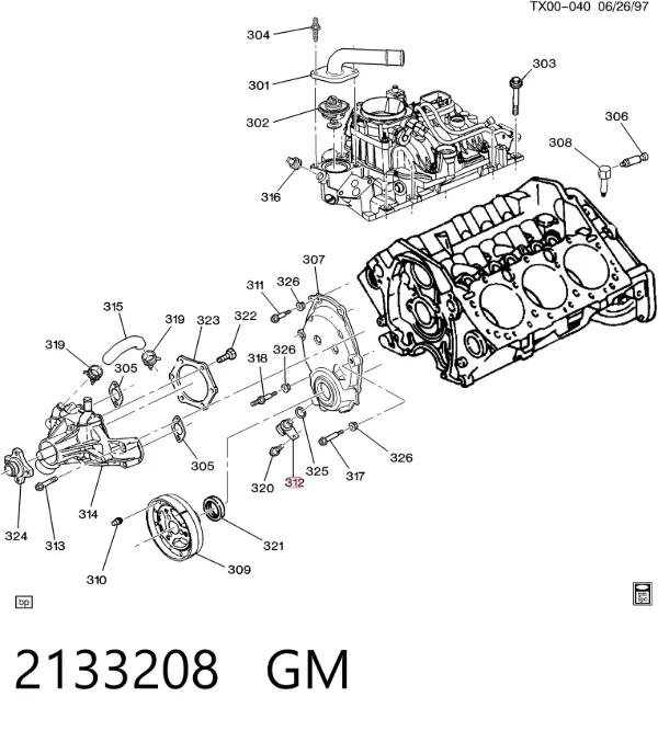 Датчик коленвала 2133208 General Motors