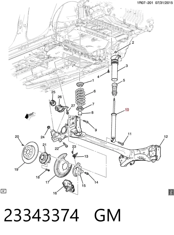 Амортизатор задний 23343374 General Motors