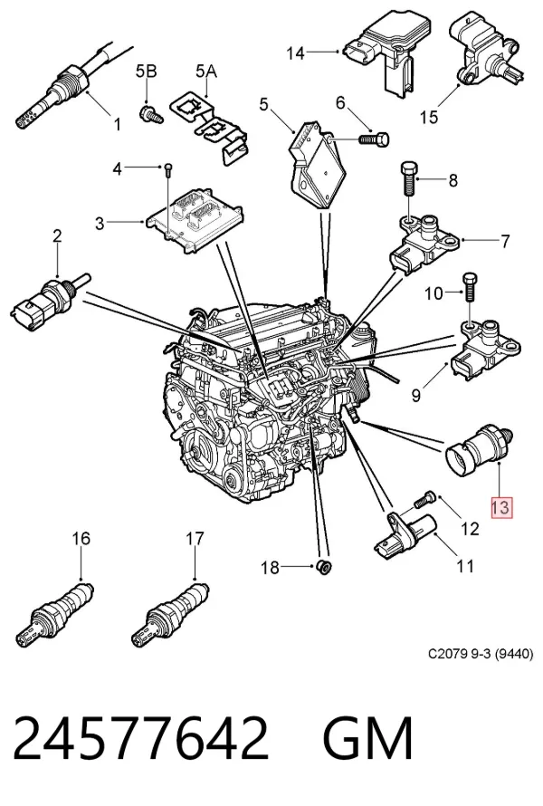 Датчик давления масла 24577642 General Motors