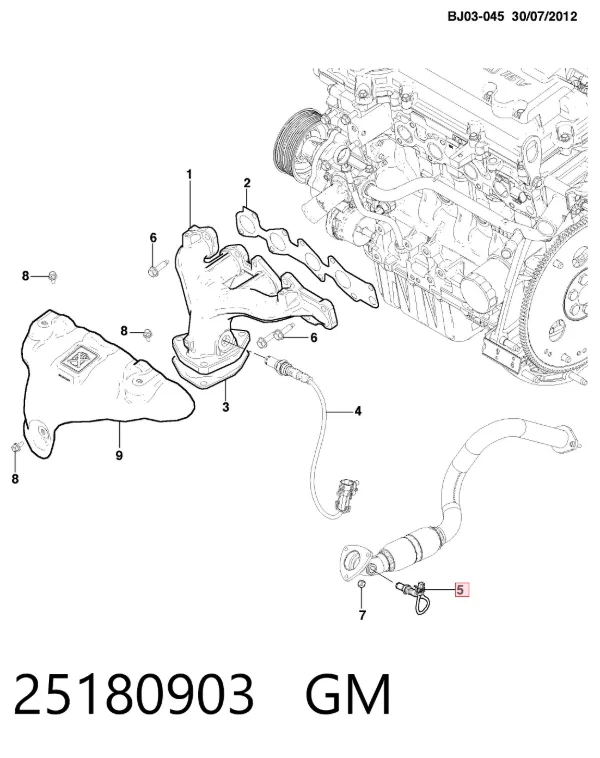 Лямбда зонд 25180903 General Motors