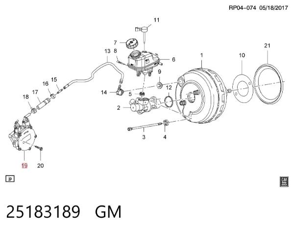 Вакуумный насос 25183189 General Motors