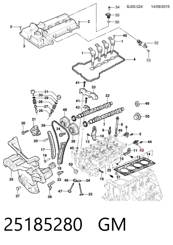 Датчик коленвала 25185280 General Motors