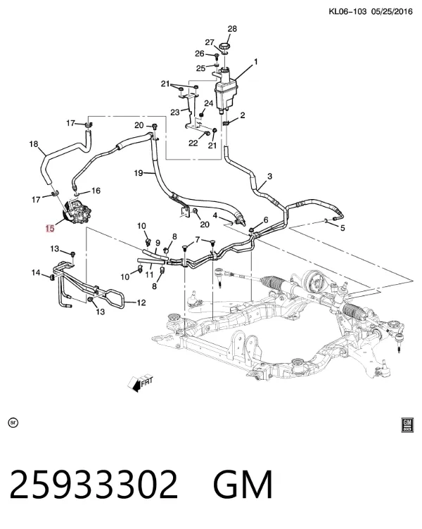 Насос ГУР 25933302 General Motors