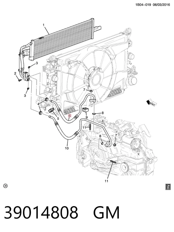 Патрубок вентиляции картерных газов Chevrolet Cruze J300