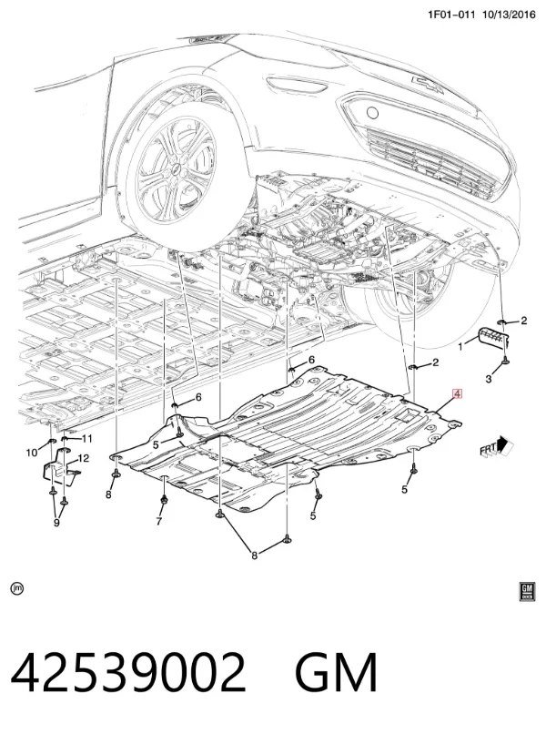 Защита двигателя 42539002 General Motors