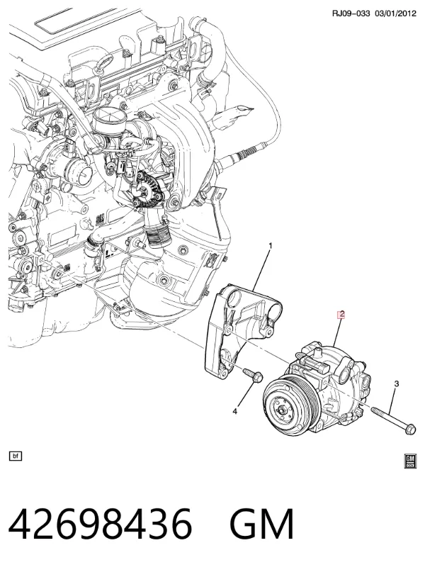 Компрессор кондиционера 42698436 General Motors