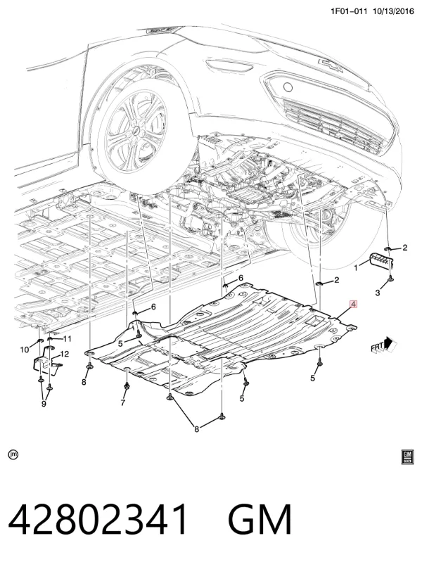 Защита двигателя 42802341 General Motors