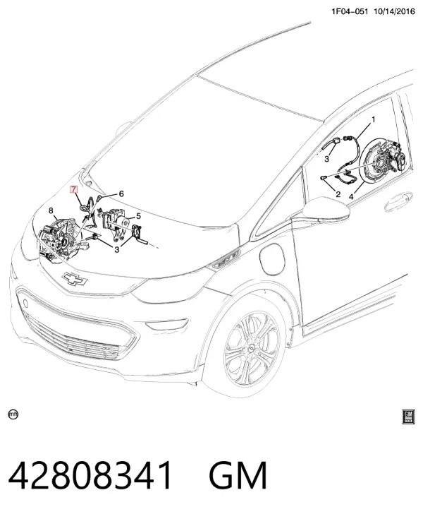 Датчик АБС передний 42808341 General Motors