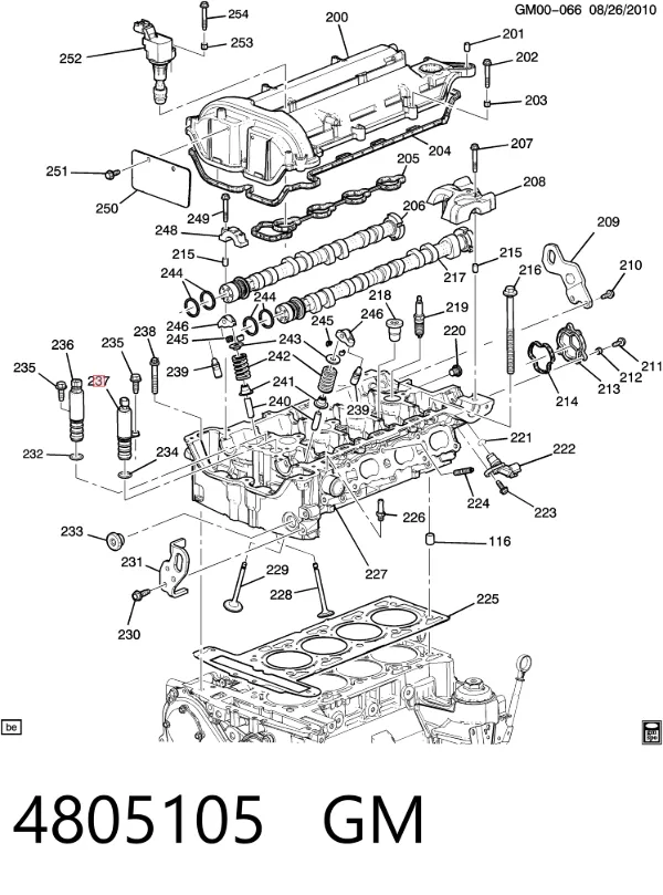 Клапан электромагнитный положения (фаз) распредвала левый 4805105 General Motors